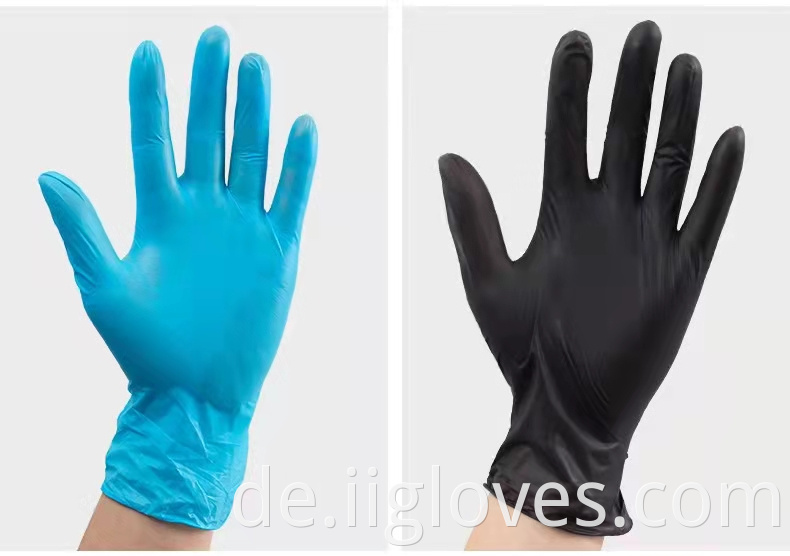 Gemischte Vinyl -synthetische Nitrilhandschuhe gemischte nitrilpulverfreie blaue Nitril -Vinylhandschuhe